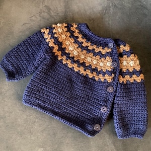 Patrón de crochet-Cárdigan-Top recién nacido-6 años Cárdigan Ren