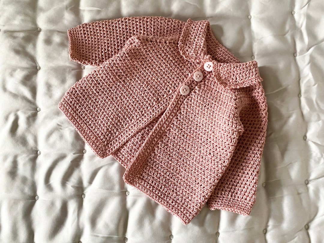 Crochet Pattern Newborn to Toddler Cardigan/jacket Little Alex