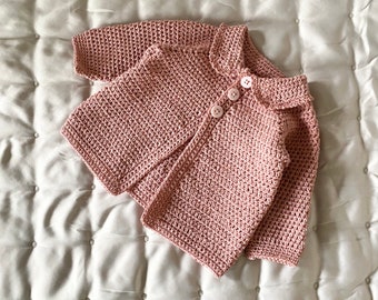 Crochet Pattern - Newborn to Toddler Cardigan/Jacket Little Alex