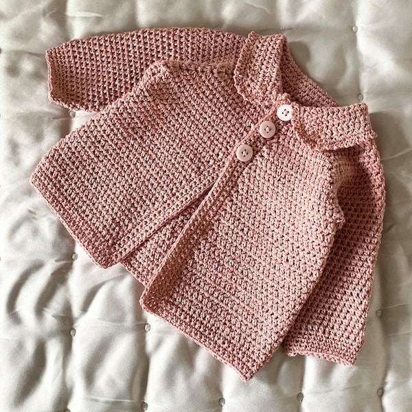 Crochet Pattern - Newborn to Toddler Cardigan/Jacket Little Alex