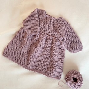 Crochet Pattern - 3 months to 6 years Dress- Dotty Dress