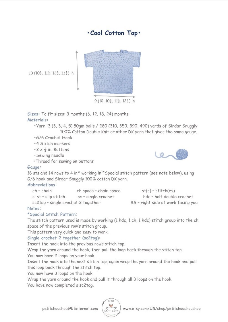 2 Crochet Patterns T-shirt & Top For Summer image 8