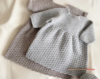 Crochet Dress Pattern - sizes 3mnths - 6years - Annie Dress