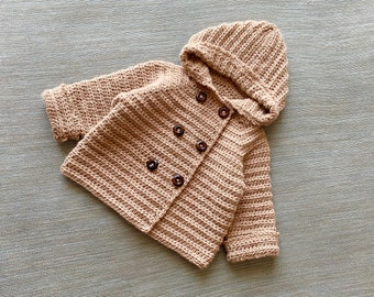Häkelanleitung - 0-6 Jahre Tomi Cardigan/Jacke