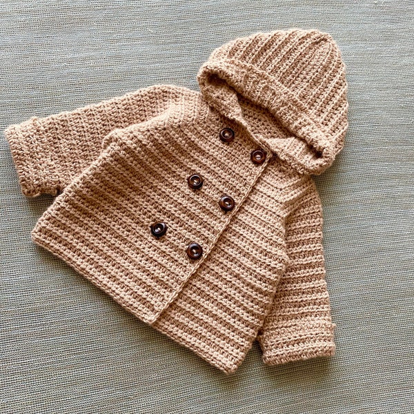 Crochet Pattern - 0 - 6 years Tomi Cardigan/Jacket