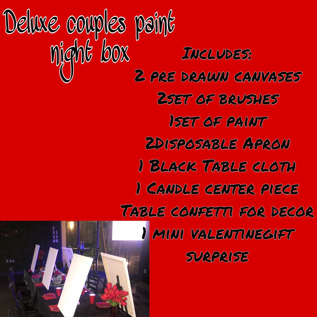 Couples Paint Night Kit Etsy