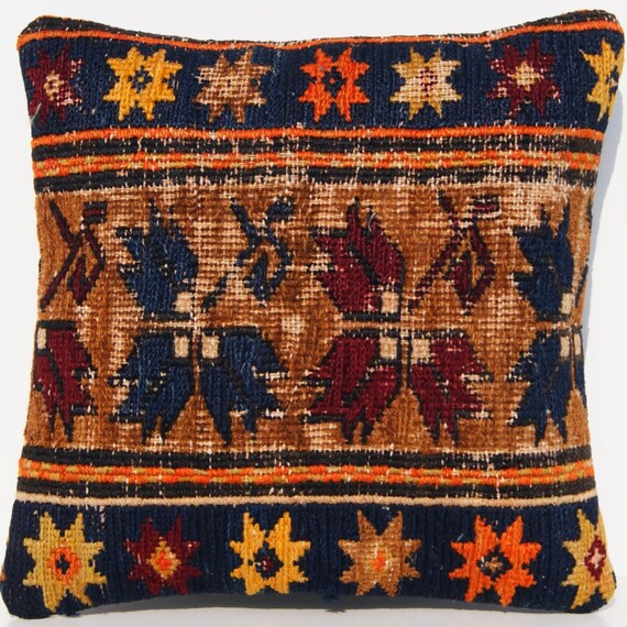 Caucasian Old Kilim Pillow Cover 14x14 Bedding Etsy