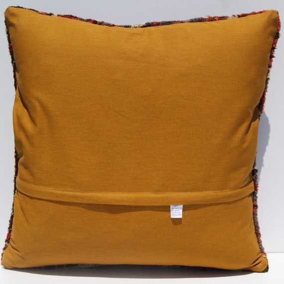 rug pillow Persian old pillow cover hand made pillow case 16x16 square vintage decorative kilim rug