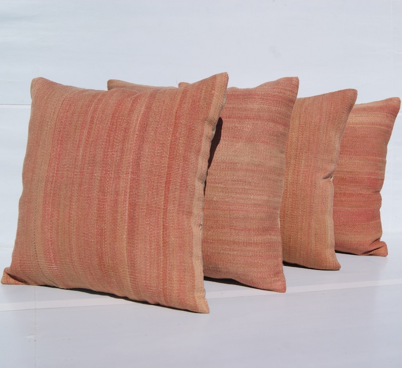 Turkish soft wool kilim pillow covers 4 pillows handmade kilim pillow cover square pillow 16