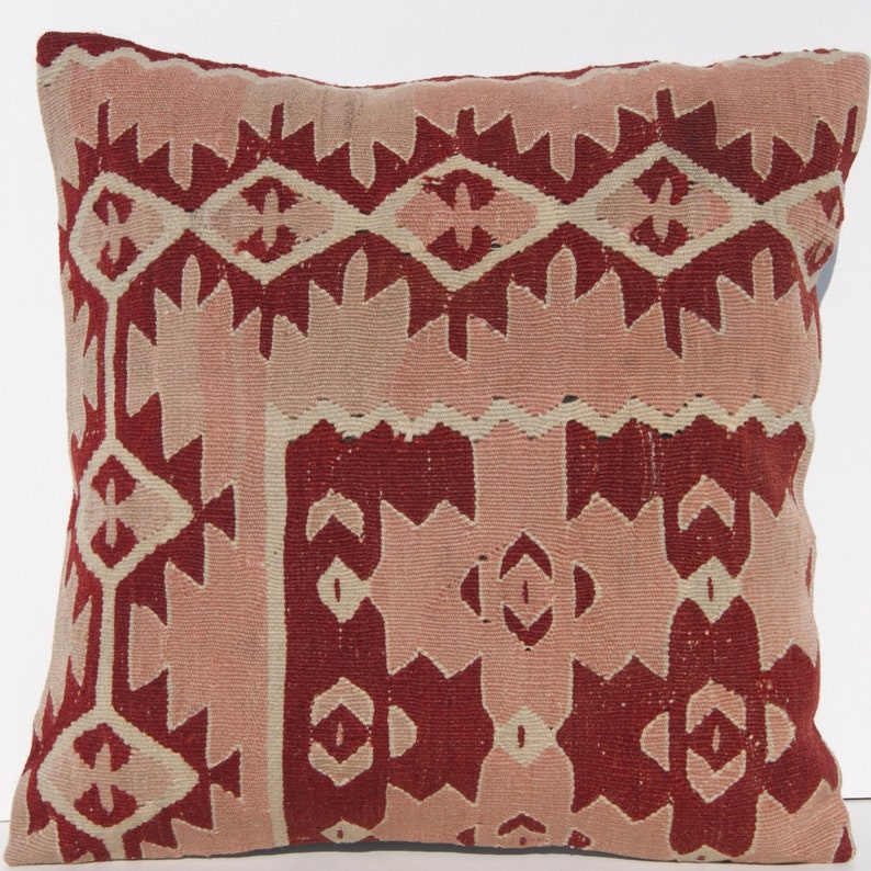 Garden pillow case Sharkkoy kilim pillow covers 2 pillows handmade kilim pillow cover square pillow 16x16 2 kilim rug