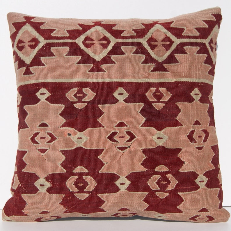 Garden pillow case Sharkkoy kilim pillow covers 2 pillows handmade kilim pillow cover square pillow 16x16 2 kilim rug