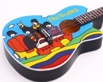 THE BEATLES Yellow Submarine miniature guitar