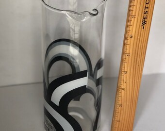 Vintage Black and White Colony Martini Pitcher