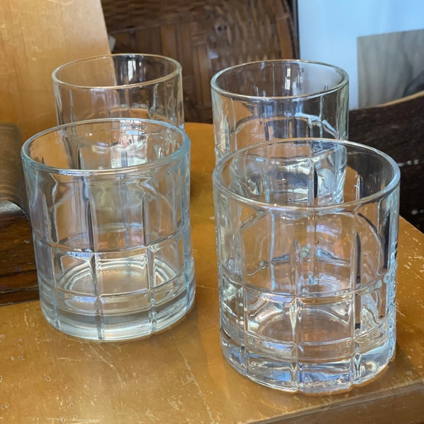 Set of 4 Vintage Anchor Hocking Rocks Cocktail Glasses