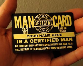 Personalized Man Card: Executive Gold Foil NFC PVC Novelty Gift