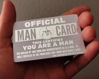 Funny Official Man Card 2.0 – Silver Foil Gag Gift