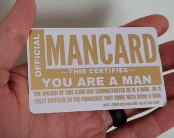 GOLD EDITION Funny Official Man Card Gag Gift