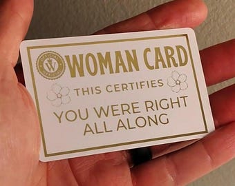 Funny Official Woman Card – Gold Foil Gag Gift