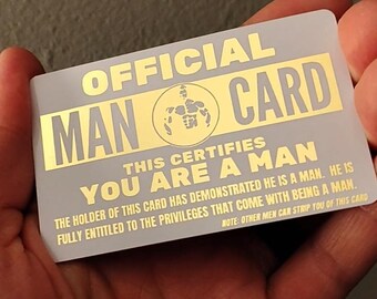GOLD EDITION Funny Official Man Card 2.0 – Gag Gift