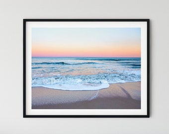 Rainbow Beach Sunset Photograph | Large Scale Wall Art | Coastal Dorm Wall Art