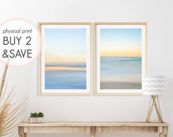 Set of 2 Prints, Abstract Wall Art, Minimalist Wall art, Calming Wall Art, Beach Print, Beach Photography, Bundle artwork, 2 piece wall art