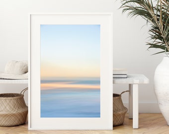 Minimalist Abstract Art Print, Pastel Beach Photography, Calming beach print, Modern Living Room Decor, Coastal Decor