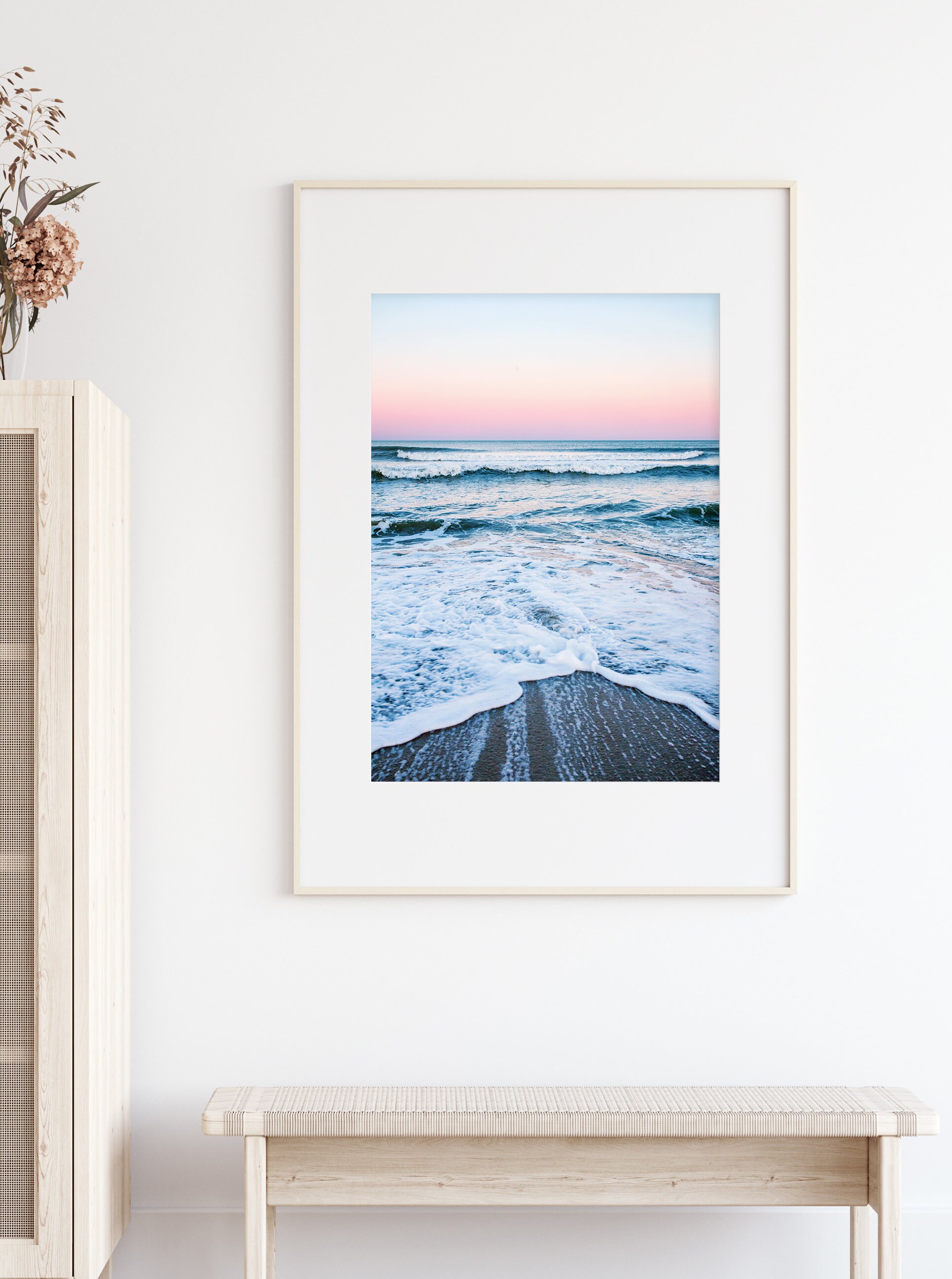 Colorful Beach Wall Art Sunset Ocean Print Blue Wall Art | Etsy