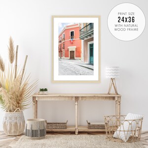 Colorful Architecture Print, Puerto Rico Travel Poster, Contemporary Modern Print, Colorful Travel Photography, Large Living room decor 24x36 inches