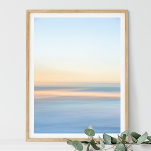 Minimalist Abstract Art Print, Pastel Beach Photography, Calming beach print, Modern Living Room Decor, Coastal Decor image 6