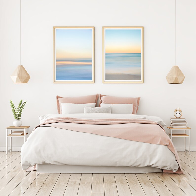 Minimalist Abstract Art Print, Pastel Beach Photography, Calming beach print, Modern Living Room Decor, Coastal Decor image 4