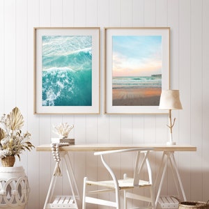 Set of 6 Beach Prints, Colorful Beach Photography, Sunset Tropical Print, Dorm Art, Set of beach prints, surf print, Coastal wall art image 5
