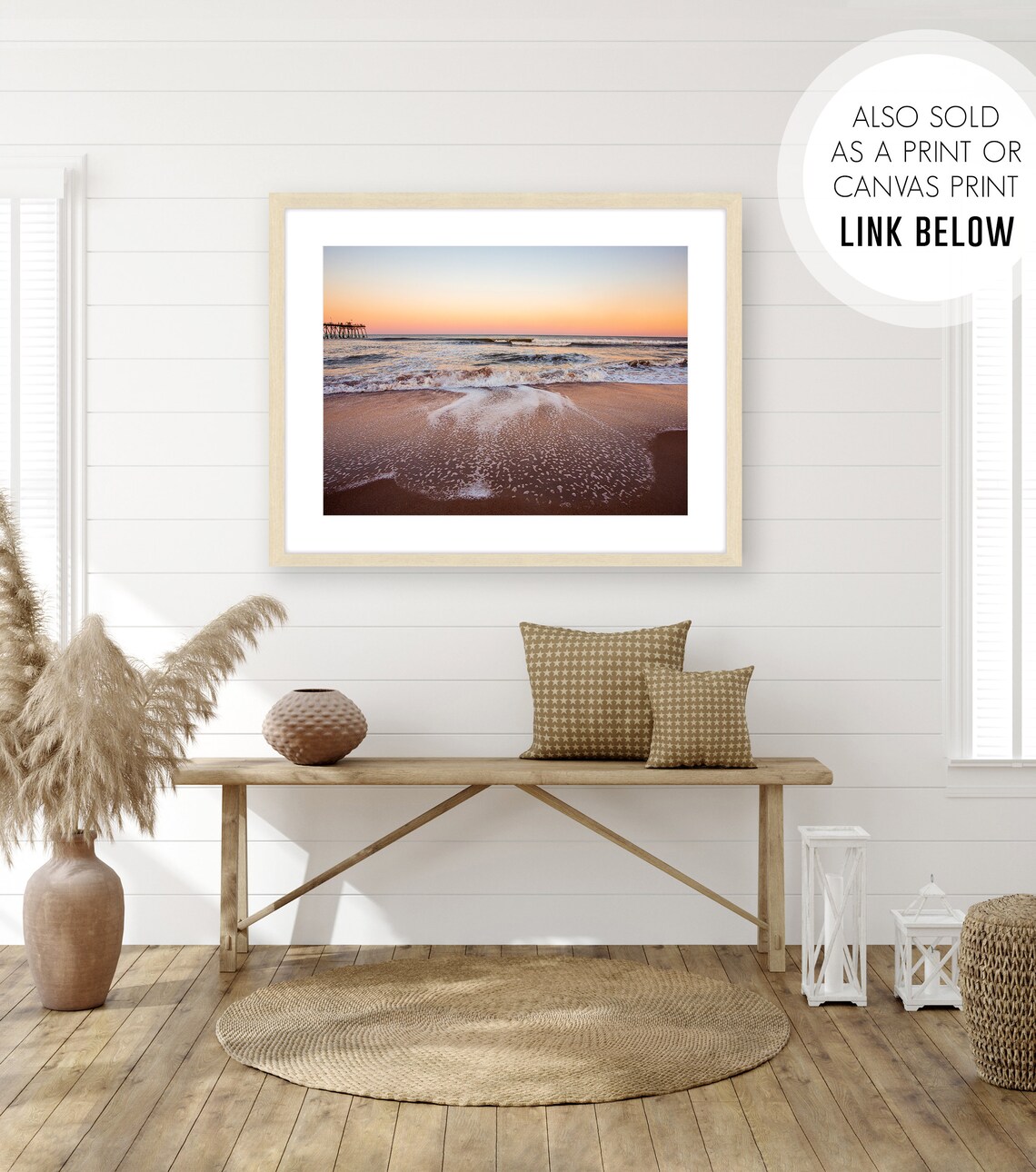 Framed Beach Photography Colorful Sunset Beach Print Ocean Etsy