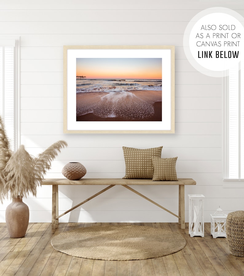 Framed Beach Photography Colorful Sunset Beach Print Ocean Etsy