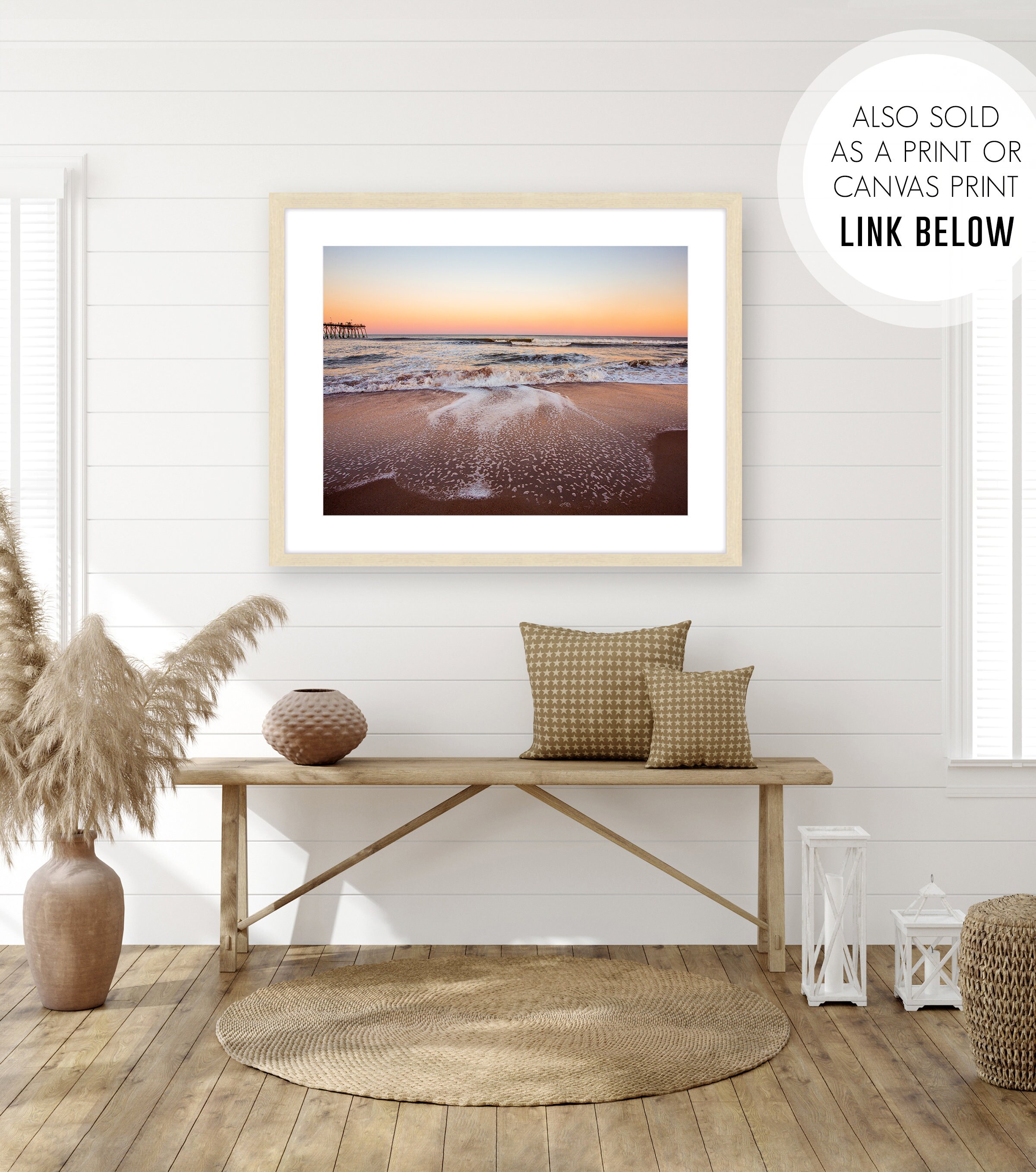 Framed Beach Photography Colorful Sunset Beach Print Ocean Etsy