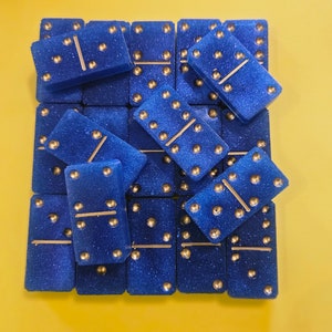 Handmade Resin Domino Set, Double 6
