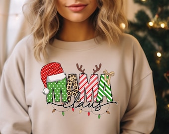 Mama Claus Christmas Sweatshirt, Christmas Sweatshirt, Mama Sweatshirt,