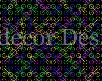 Fractal Geometric Pattern - Colorful Interconnecting Circles (Digital PNG Art)