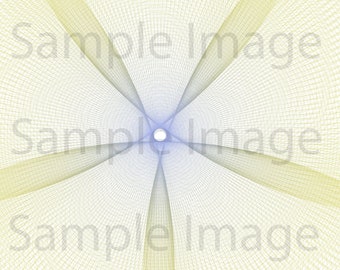 Fractal Web Design: Yellow and Blue Gradients (JPG Digital Download)