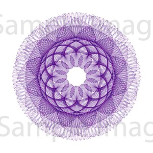 Purple Wild Flower Fractal Art Print for Home and Office - Inspired by Math and Science