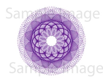Purple Floral Art Print: Math & Science Inspired Home Decor