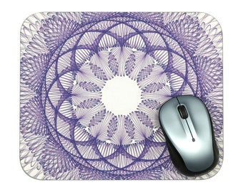Purple Mouse Pad - Flower-like Intricate Design