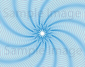 Rippling Star Fractal Art Print for Home and Office - Inspired by Math and Science