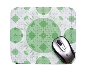 Unique Customized Mouse Pad -  Intricate Fractal Based Design - Celestial  Pattern in Green