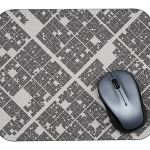 Urban Fractal Custom Mouse Pad - Monochromatic