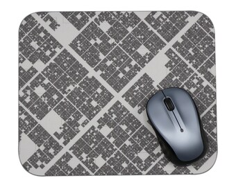 Urban Fractal Custom Mouse Pad - Monochromatic