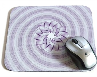 Galactic Flower Mouse Pad -  Fractal Based Design - Using Shades of Purple
