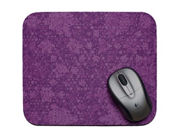 Purple Granite Mouse Pad -  Intricate Fractal Based Design