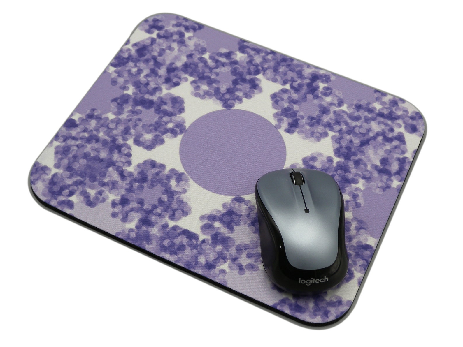 Unique Customized Mouse Pad Circles Around Circles Floral Pattern