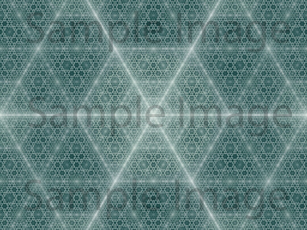 Hexagonal Fractal Design Shades of Green Ready to Print JPG Digital