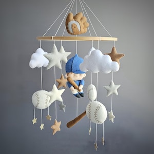 Felt Baseball Baby Mobile: Custom Nursery Decor